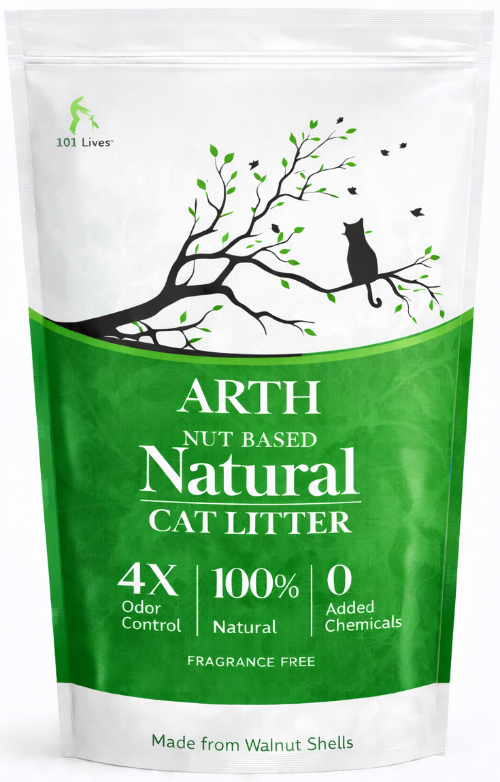 Arth: Walnut Shell Cat Litter by 101 Lives (Pack of 1) - 4.7 kg