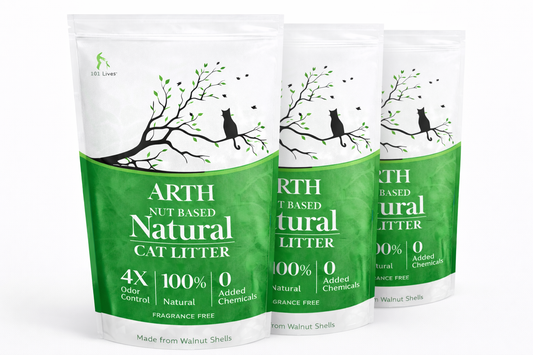 Arth: Walnut Cat Litter by 101 Lives (Pack of 3) - 14.1 kg